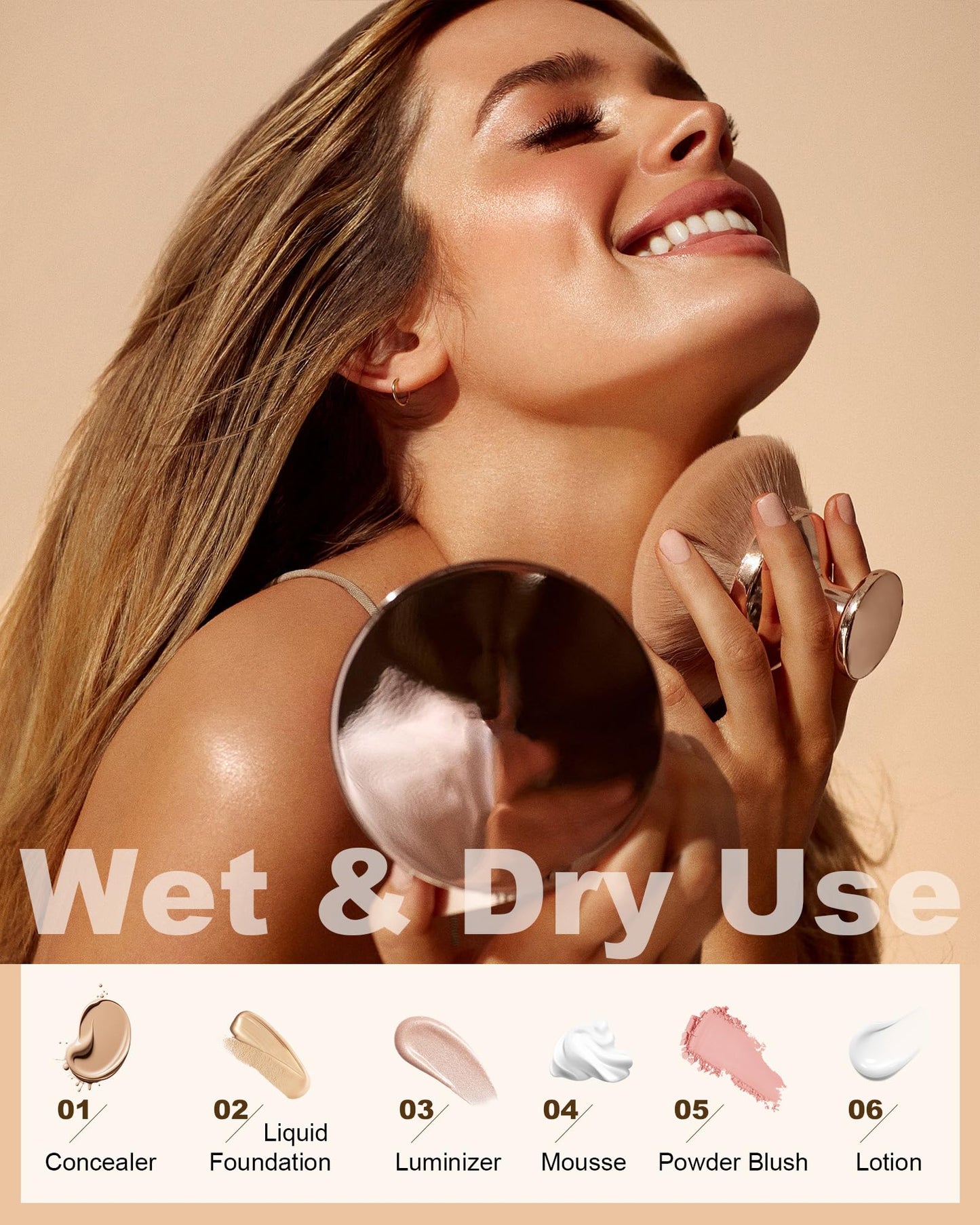 Ultra Large Blend & Blur Kabuki Brush for Body Leg Makeup Tattoo Cover Up Self Tanning, Self Tanner Brush for Self Tan, Back Tanning Applicator Beauty and Personal Care YOSHUYUKI