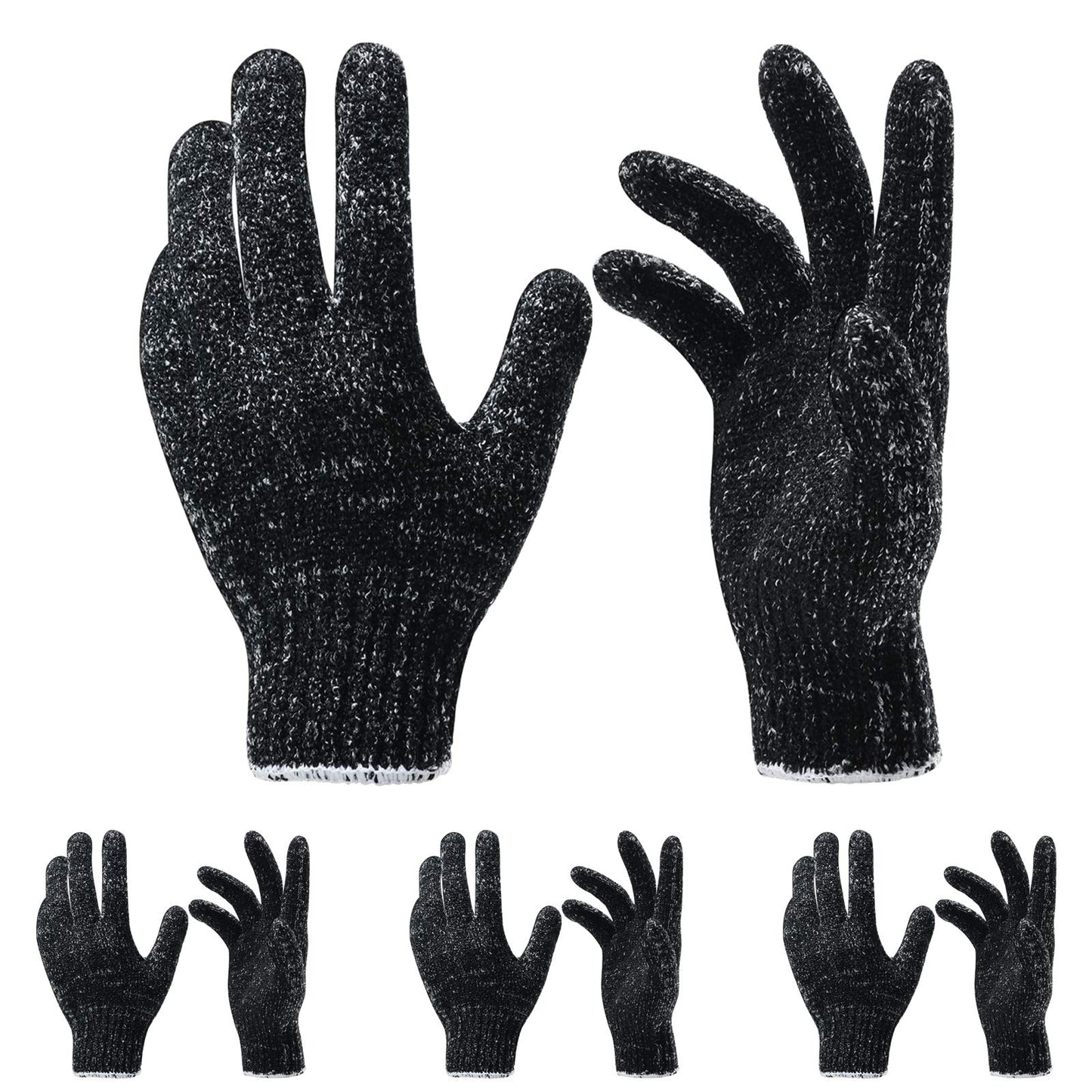 4 Pairs 8 Pcs Exfoliating Gloves for Shower - Premium Bath Gloves - Body Scrubber Gloves for Shower, Spa, Massage, Body Scrubs, Remove Dead Skin, Deep