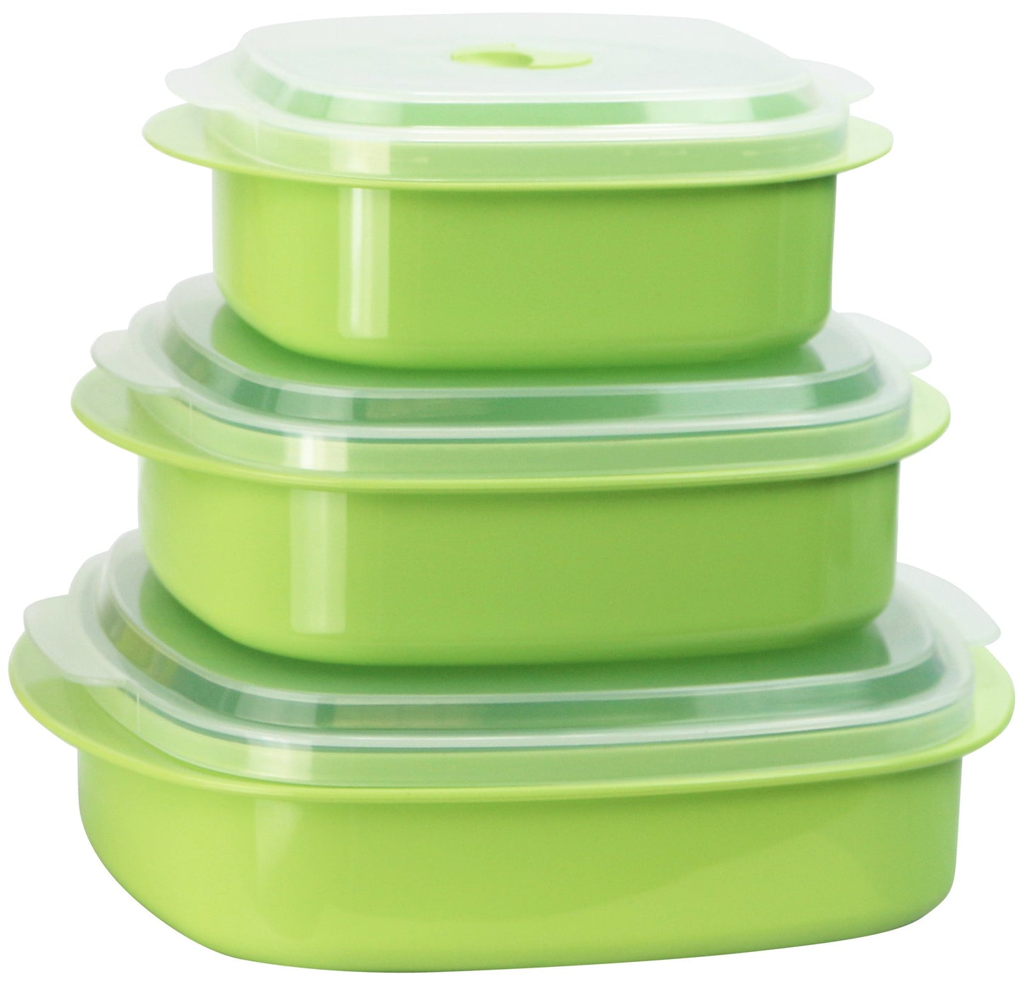Reston Lloyd Nesting Microwave Containers, Set of 3, Adjustable Steam Vents, Airtight, Meal Prep, Durable BPA-Free Plastic- Freezer & Dishwasher…