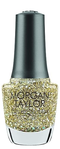 Morgan Taylor Nail Lacquer (All That Glitters Is Gold) Gold Sparkle Professional Lacquer, Vibrant, Chip-Resistant, Fast-Drying, Long-Lasting Beauty & Personal Care Morgan Taylor