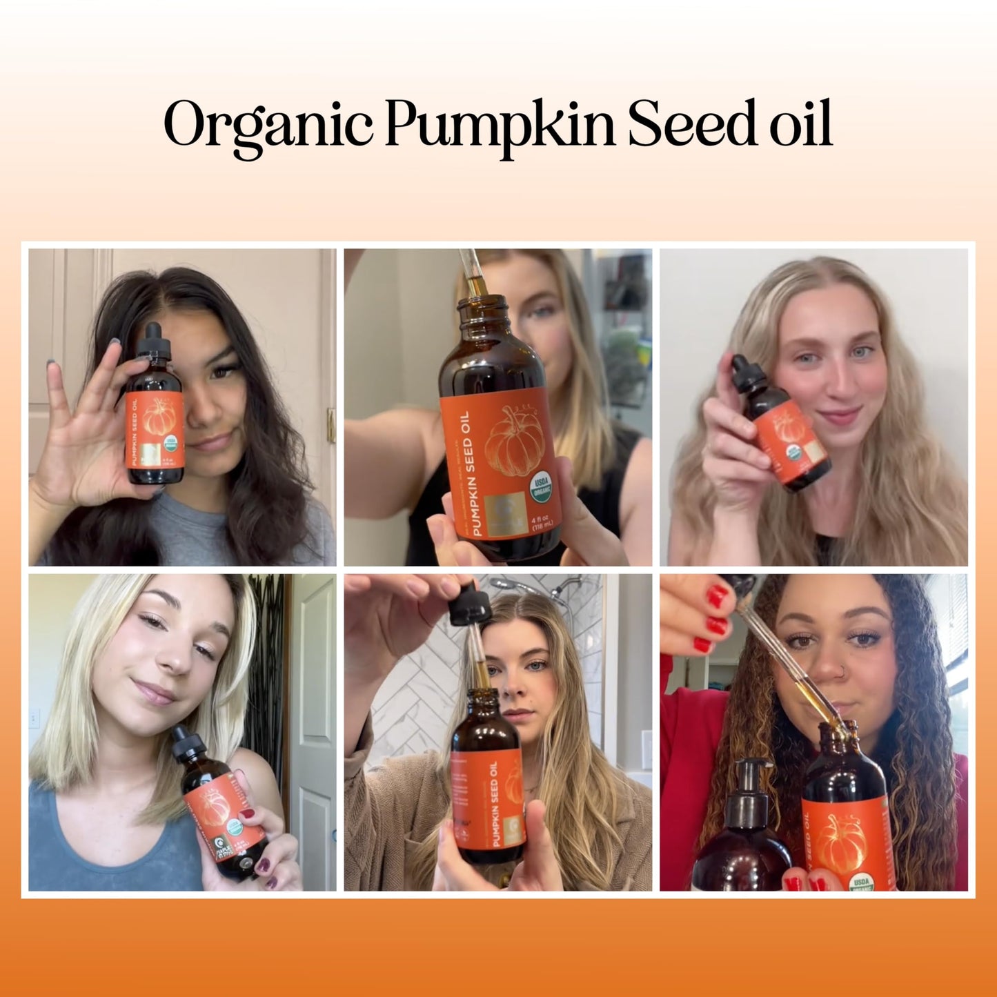 Maple Holistics Pumpkin Seed Oil Organic Certified - 100% Pure Organic Pumpkin Seed Oil for Hair and Anti Aging Face Oil - USDA Organic for Dry Hair Beauty and Personal Care Maple Holistics