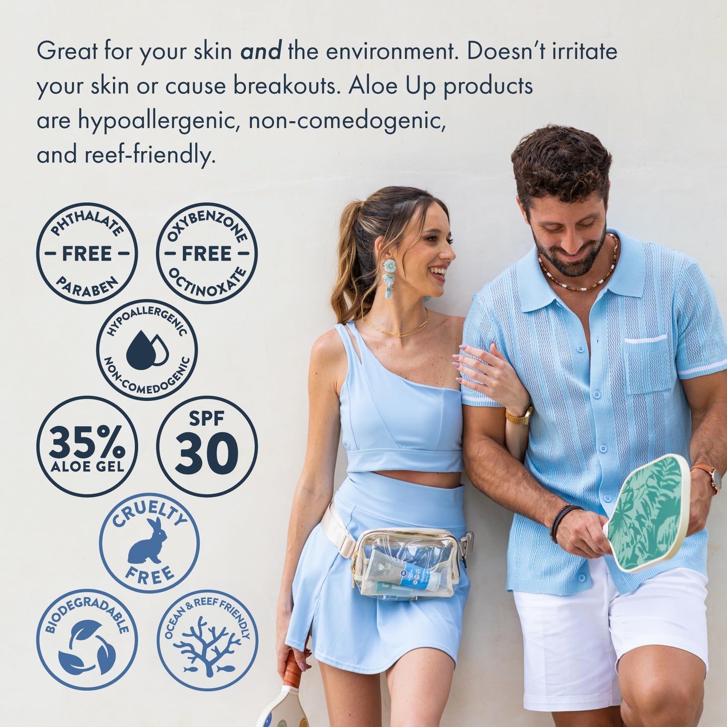 Aloe Up SPF 50 Sunscreen for Sensitive Skin – Broad Spectrum Face & Body Sunblock with Aloe Vera, Reef-Safe, Hydrating Coco-Mango, 4oz