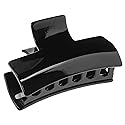 France Luxe Large Solid Rectangle Claw Clip - Black