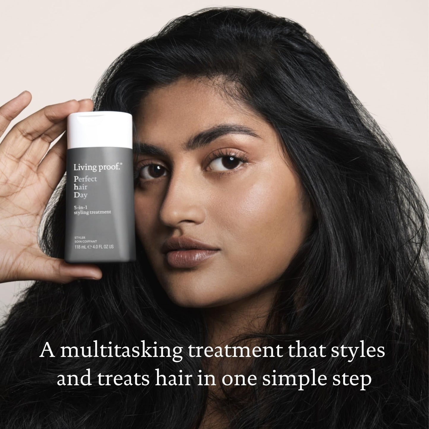 Living Proof Perfect Hair Day 5-in-1 Styling Treatment - Conditions, Smooths, Volumizes, Adds Shine, Heat Protection up to 450°F, 4 oz