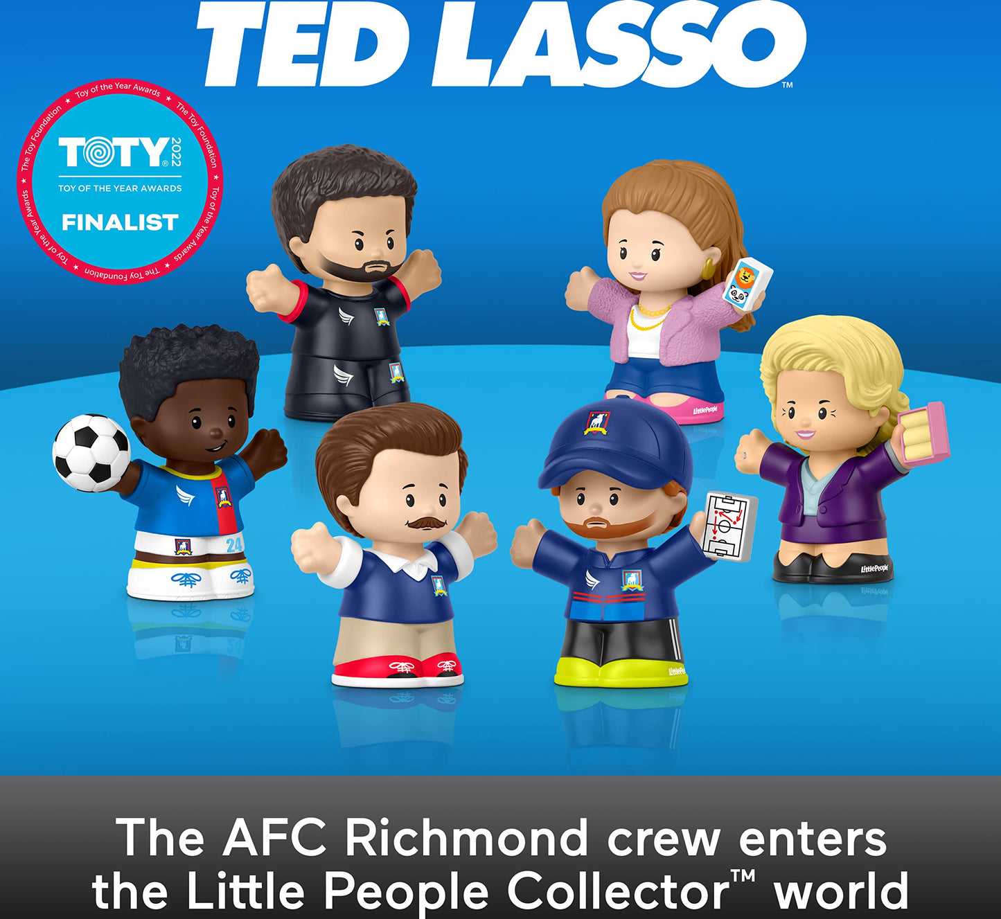 Little People Collector Ted Lasso Series Special Edition Set for Adults & Fans, 6 Figures in Display Package