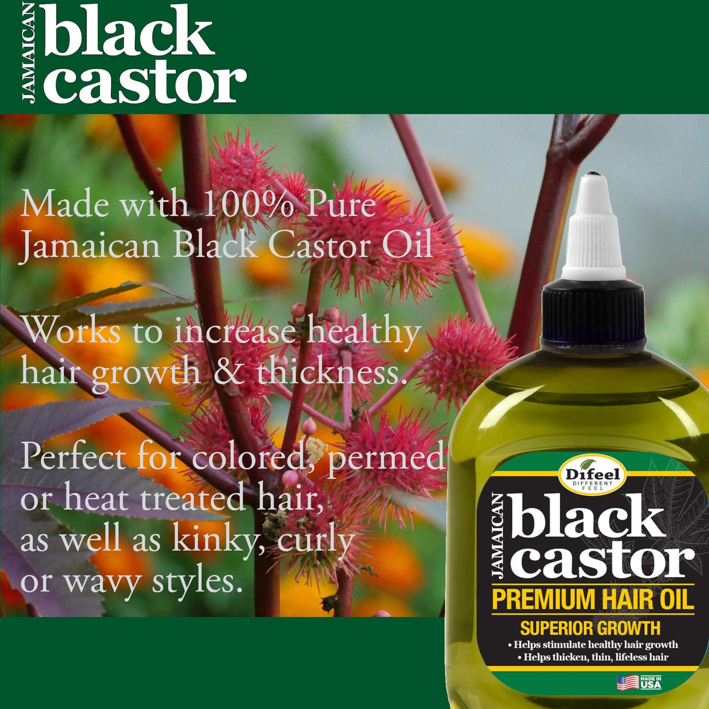 Difeel Superior Growth Jamaican Black Castor Premium Hair Oil 7.1 oz.