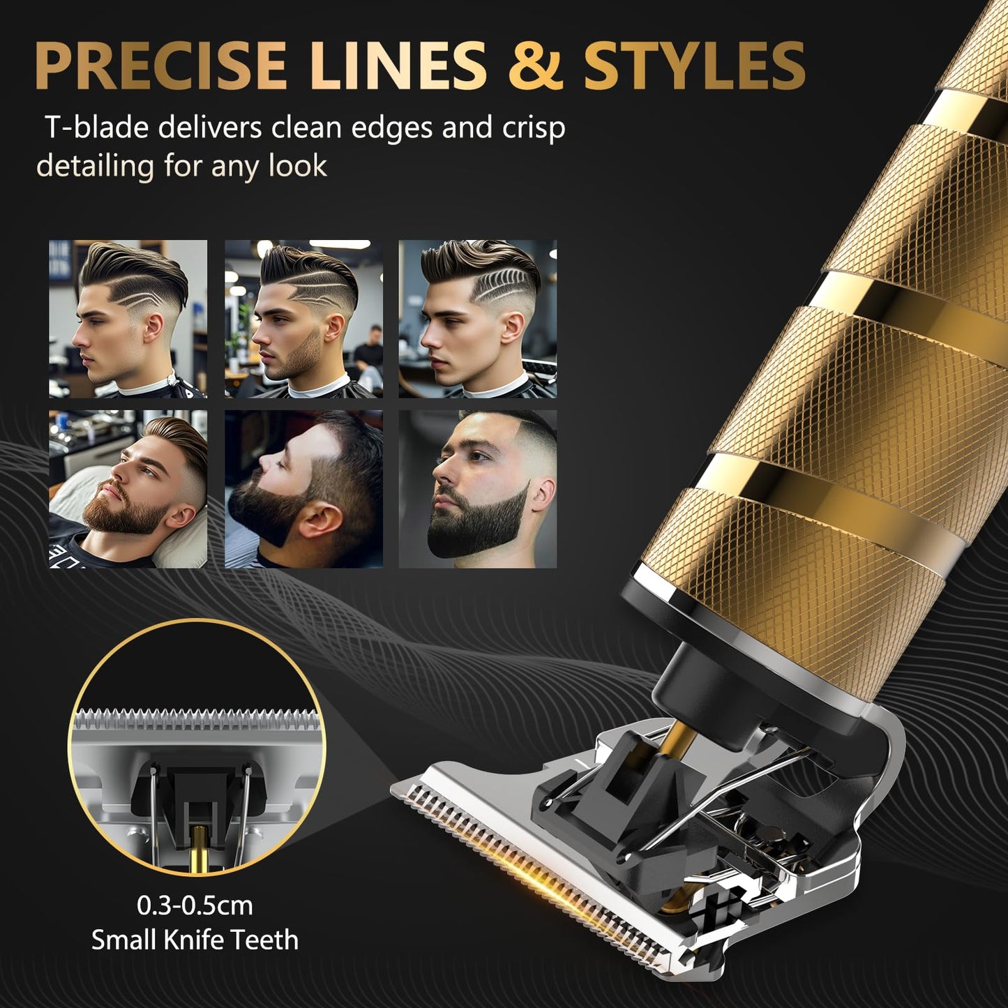 Ufree Beard Trimmer & Hair Trimmer for Men Professional, Electric Razor Shavers for Men, T Blade Precision Edgers Liners, Barber Clippers for Hair Beauty and Personal Care Ufree