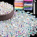 5000pcs 5mm Resin Rhinestones Bulk, Transparent AB Flatback Round Jelly Rhinestones Bedazzling Non Hotfix Crystal Gems Large Quantity Wholesale
