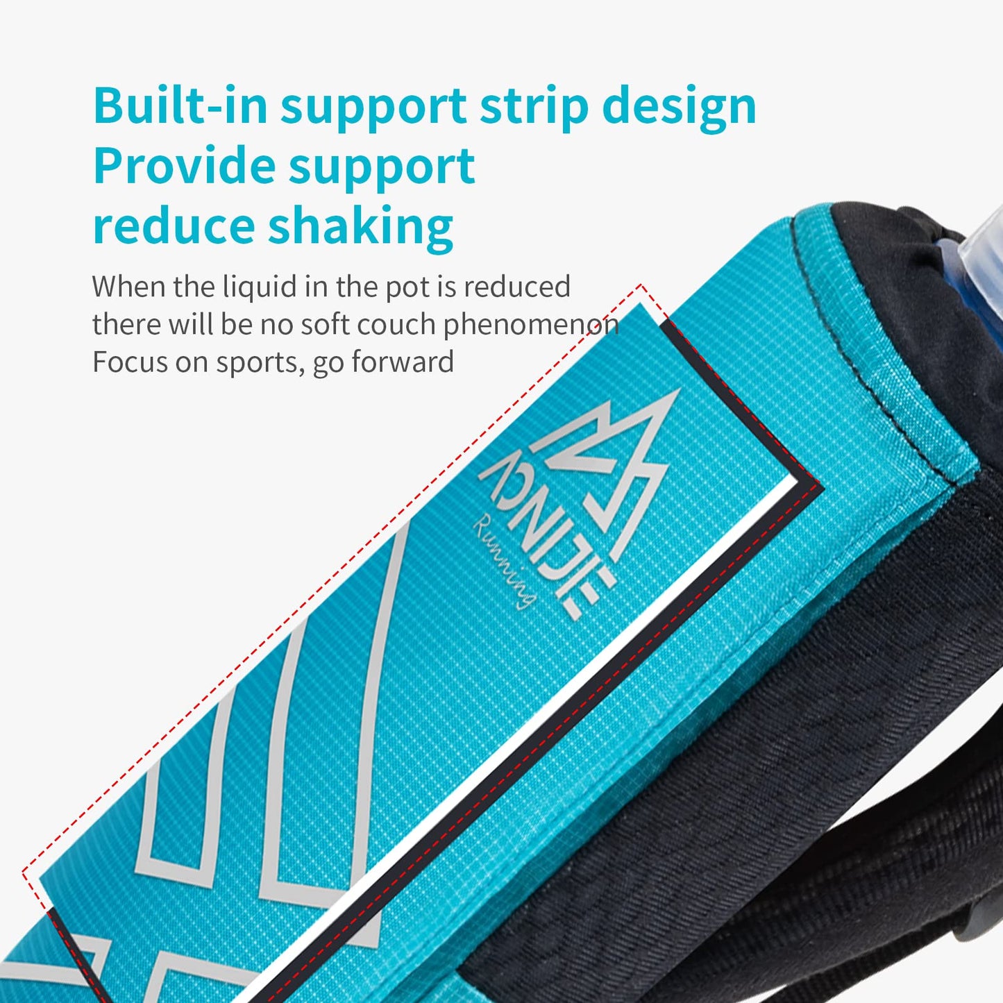 AONIJIE Quick Grip Handheld Water Bottle for Running, Hand Strap Hydration Pack with 500ml Handheld Soft Flask Water Bottle (Olive Green)