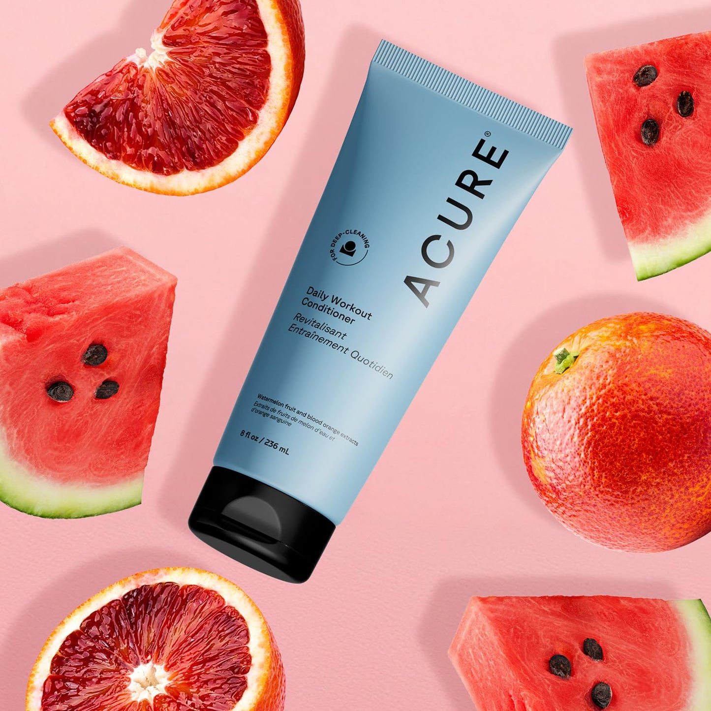 Acure Daily Workout Watermelon Conditioner - Lightweight Hydrating & Moisturizing Conditioner for Women & Men w/ Oily, Damaged Hair, Deep Moisture