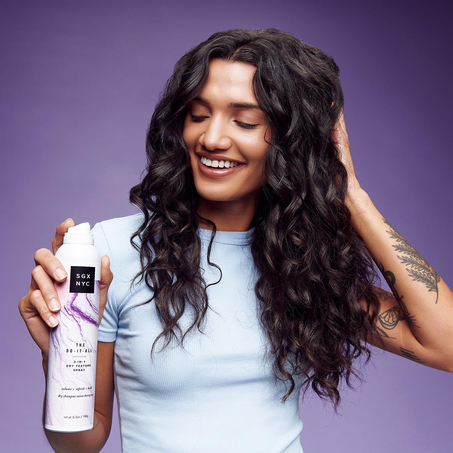 SGX NYC Dry Texture Spray | 3-in-1 Dry Shampoo & Hairspray | Refreshes Hair, Adds Texture, UV Protection | Vegan, Paraben-Free, 6.5 oz