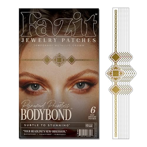 Fazit Makeup Patches - Pyramid Priestess Bodybond - Glow Up Make-Up Patches - Cute Glitter Makeup Accessories for Women - Cosmetic Glitter for Face