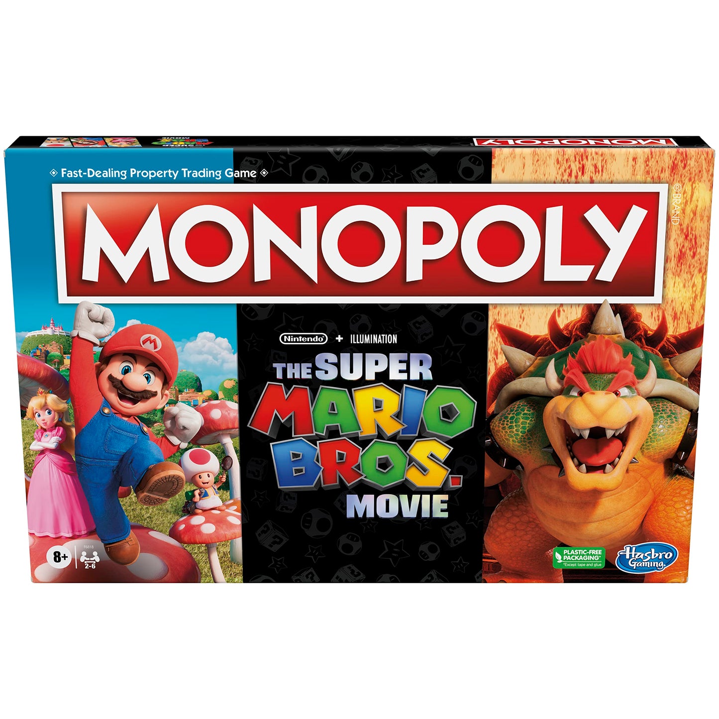 Monopoly The Super Mario Bros. Movie Edition Kids Board Game, Family Games for Super Mario Fans, Ages 8+ (Amazon Exclusive)