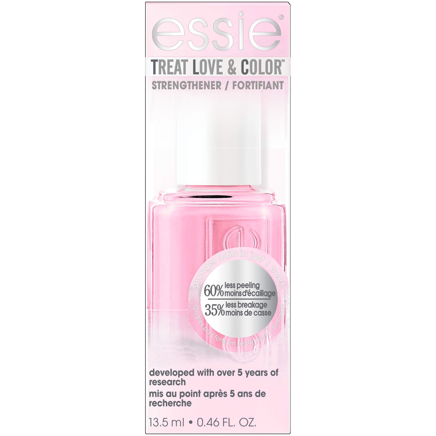 essie Treat Love & Color Nail Polish For Normal to Dry/Brittle Nails, Power Punch Pink, 0.46 fl. oz. Beauty & Personal Care essie