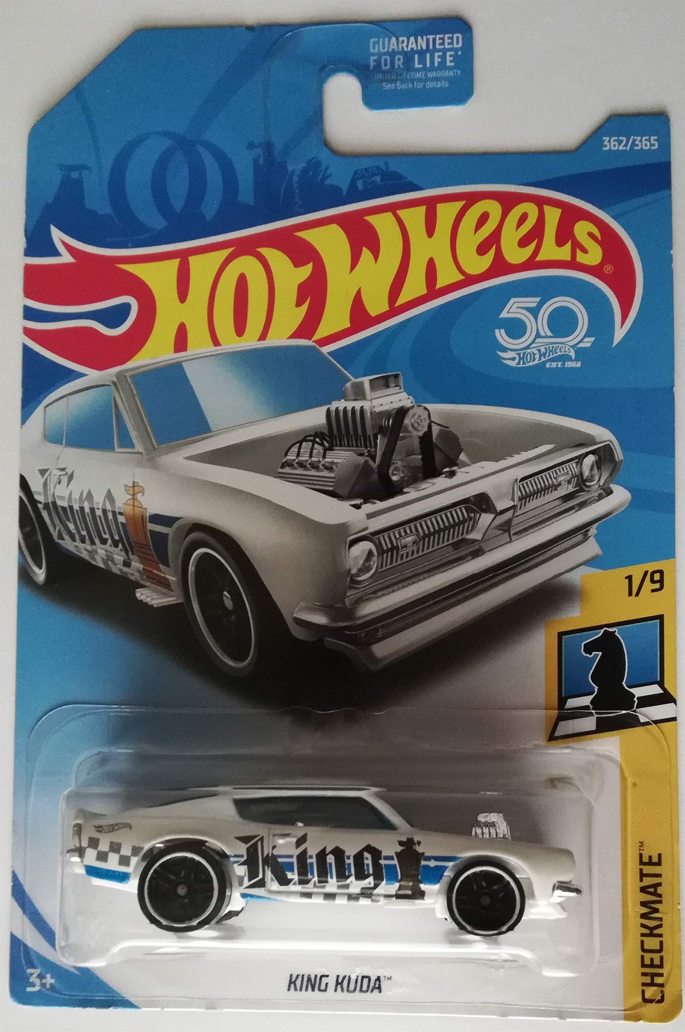 Hot Wheels 2018 Checkmate King Kuda (King) 362/365, White