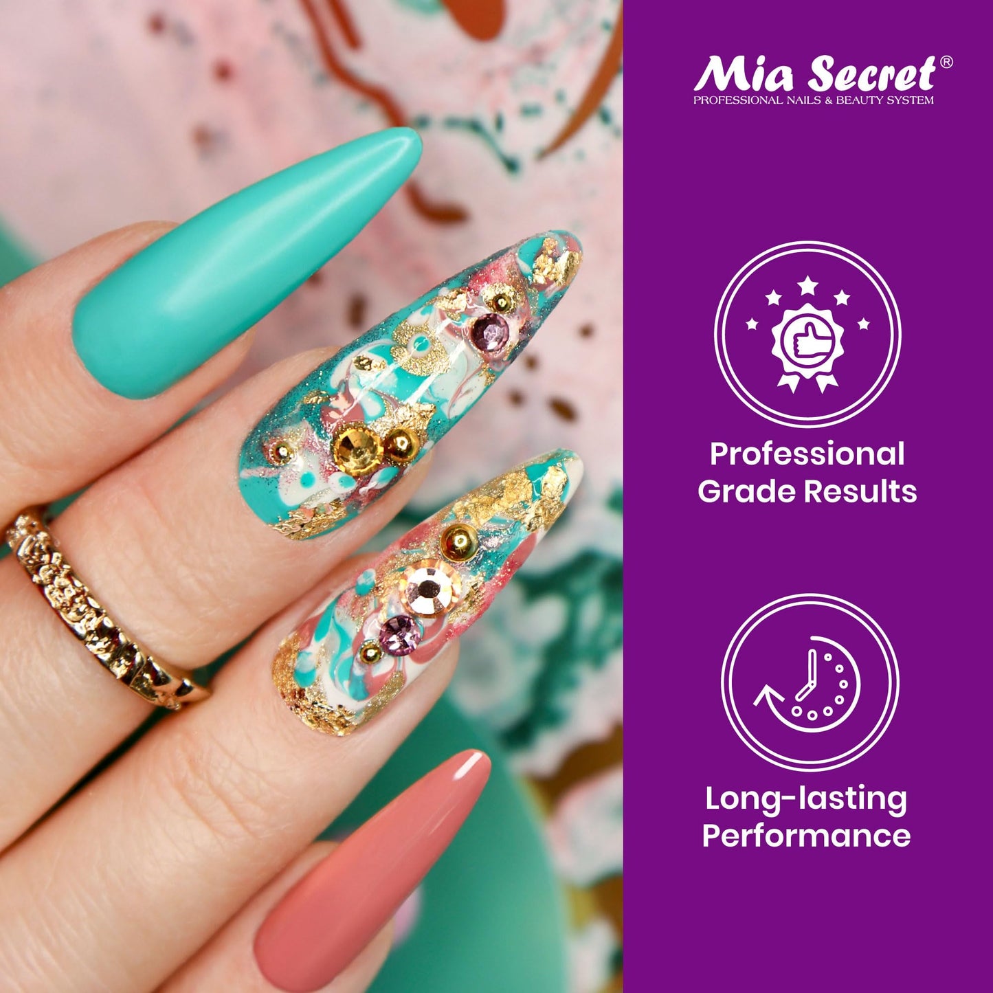 Mia Secret PREMIER NAIL BRUSHES 100% Kolinsky Hair MADE IN USA Prenium Nail Art Brushes (Pink, 8 OR / -4 OR) Beauty & Personal Care Mia Secret