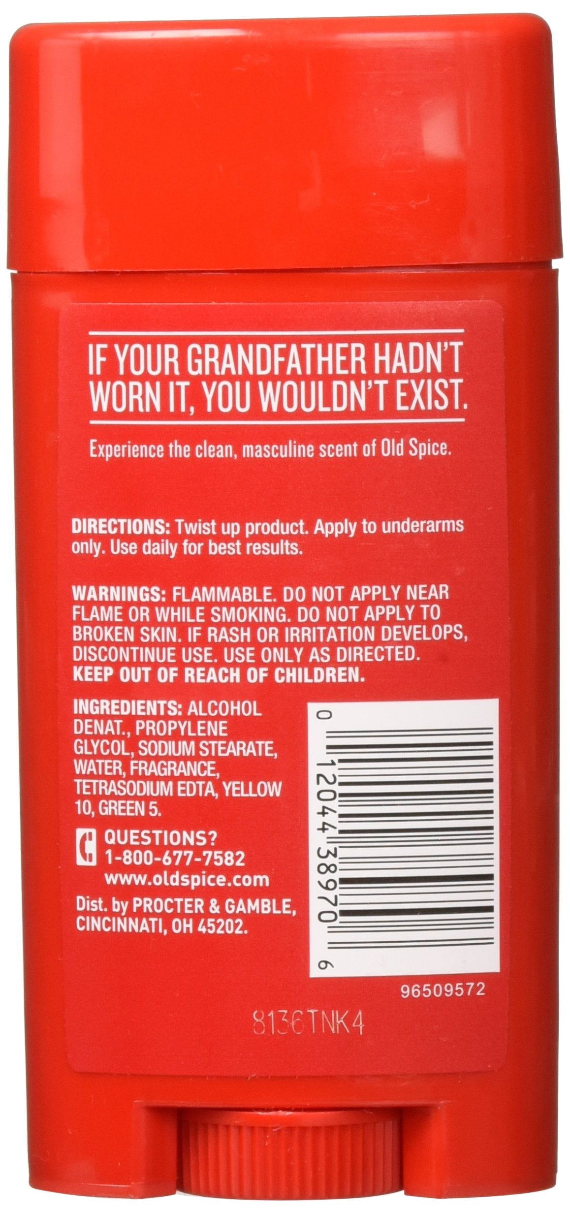 Old Spice Classic Deodorant Stick, Original 3.25 oz (Pack of 3) (38970)
