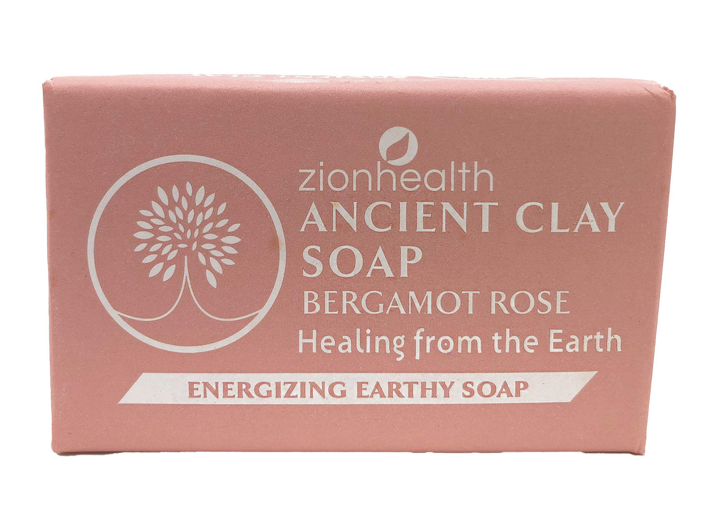 Adama Minerals Zion Health Ancient Clay Bar Soap, Bergamot Rose, 6 oz (170 g)