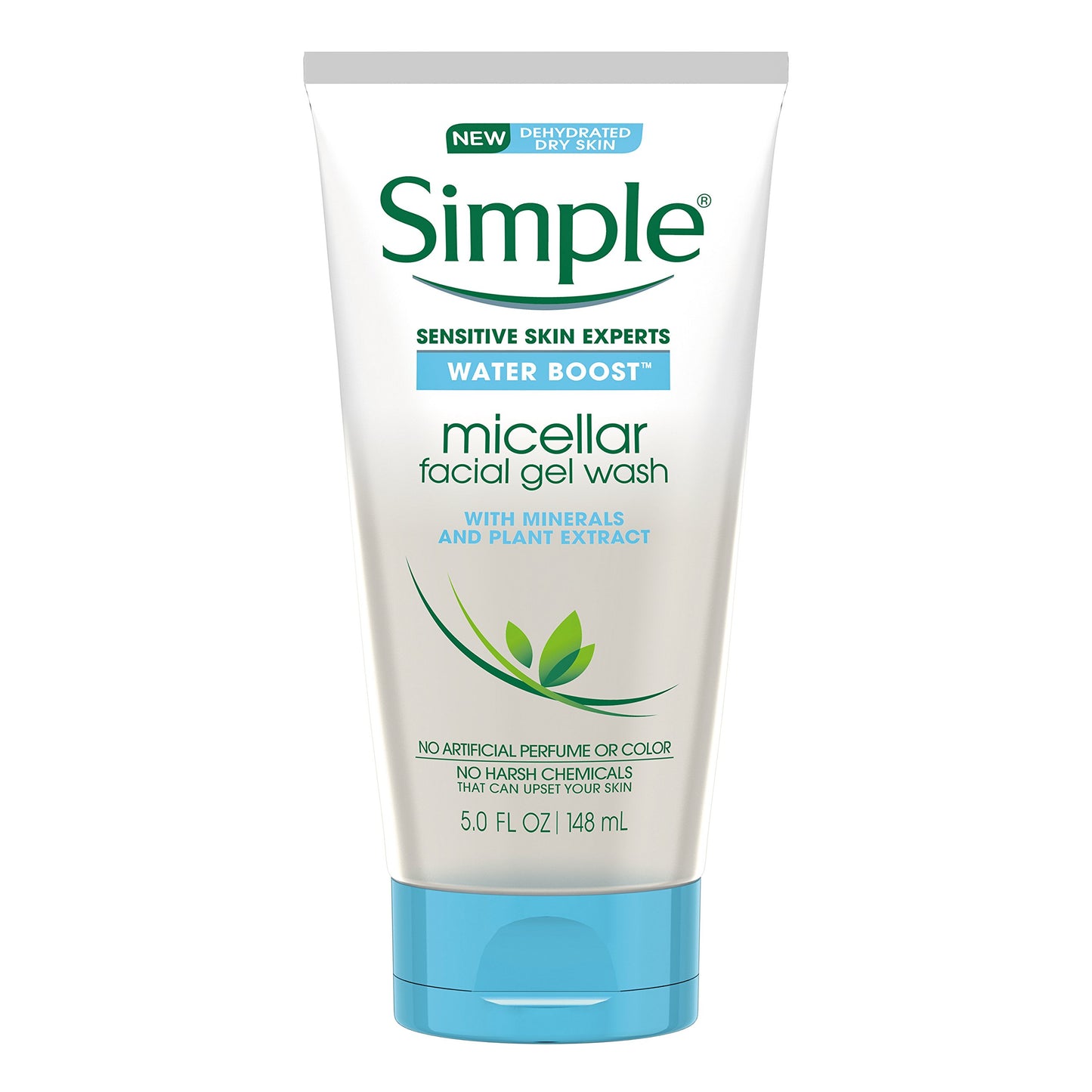 Simple Water Boost Micellar Facial Gel Wash for Sensitive Skin, 5 Ounce (Pack of 3)