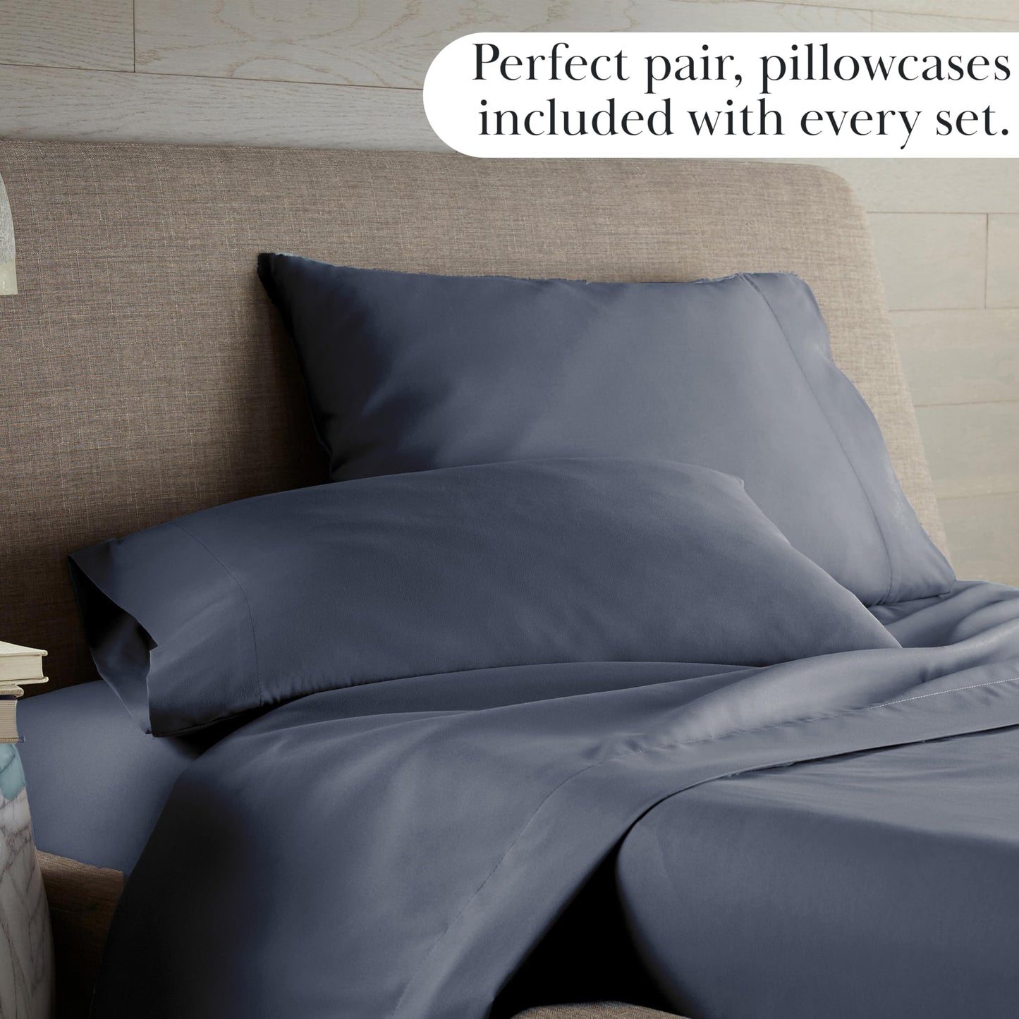 Southshore Fine Living, Inc. 4-Piece Luxury Bedding Set, California King Size Fitted Sheet and Pillow Cases and Flat Sheet, Cal King Sheets Deep