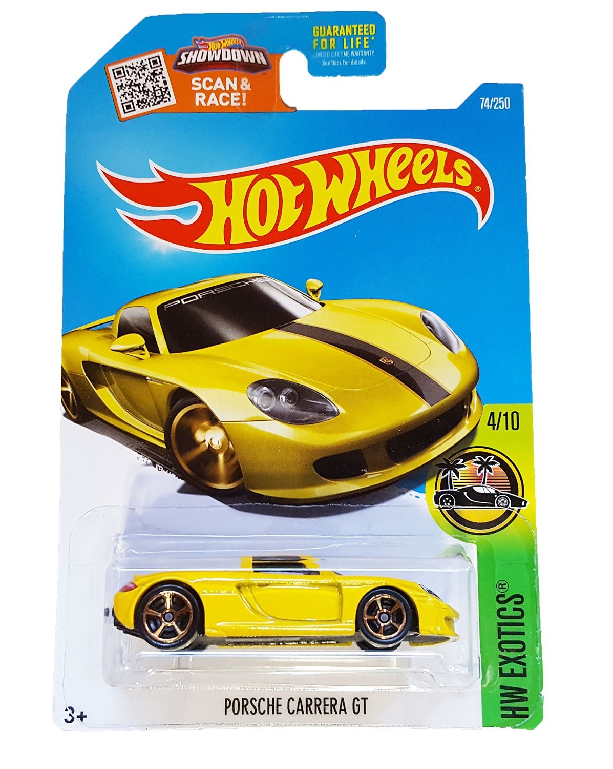 Hot Wheels 2016 HW Exotics Porsche Carrera GT 74/250, Yellow