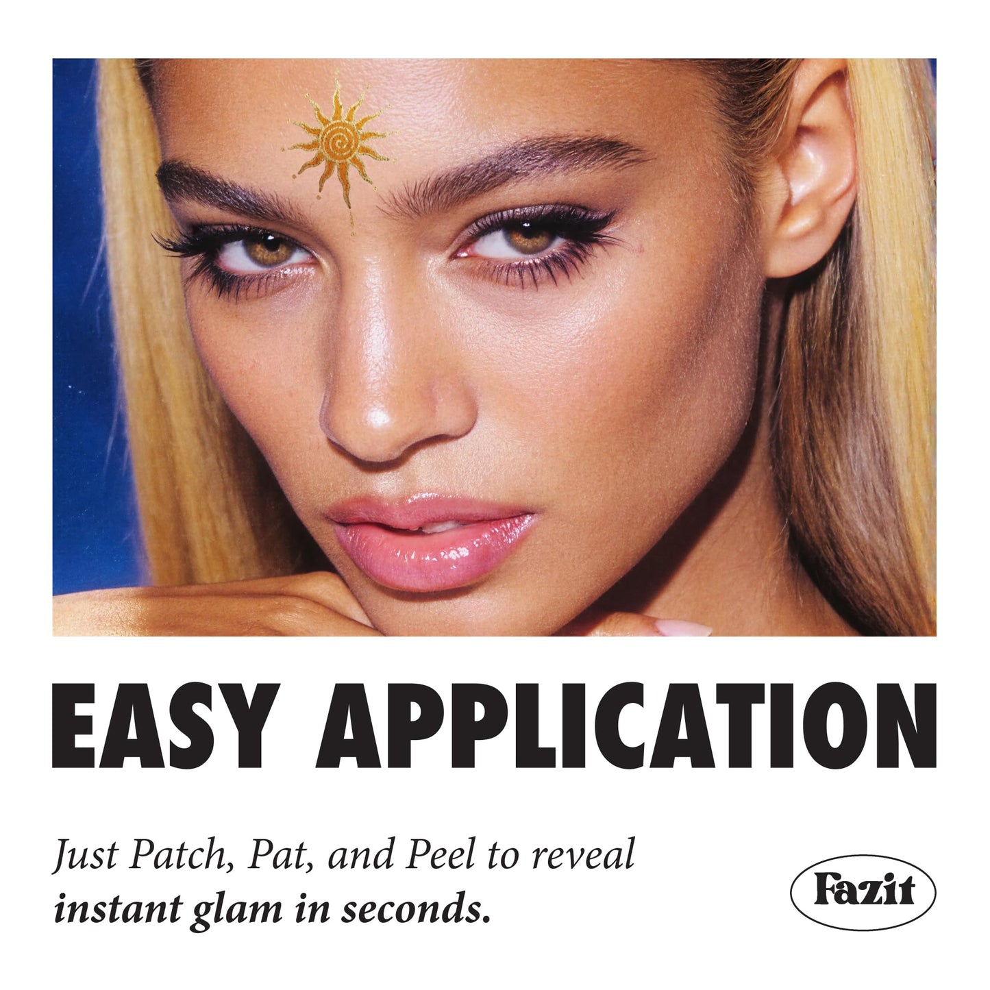 Fazit Makeup Patches - Sun Temple Speckles - Glow Up Make-Up Patches - Cute Glitter Makeup Accessories for Women - Cosmetic Glitter for Face