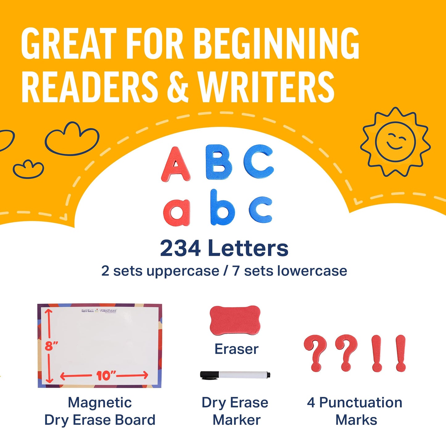 238PCS Magnetic Alphabet Letters – ABC Magnet Set for Toddlers, Educational Spelling Toy for Kids, Strong Letters for Fridge & Whiteboard