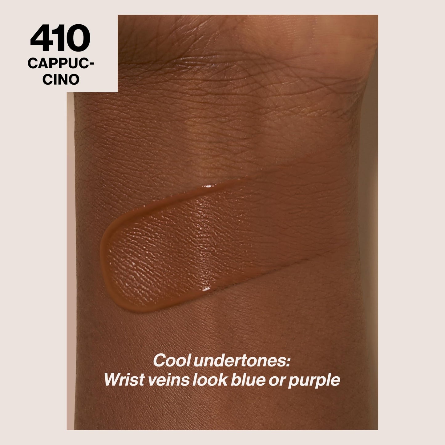 Revlon Liquid Foundation, ColorStay Face Makeup for Normal & Dry Skin, SPF 20, Longwear Medium-Full Coverage with Natural Finish, 410 Cappuccino, 1 fl