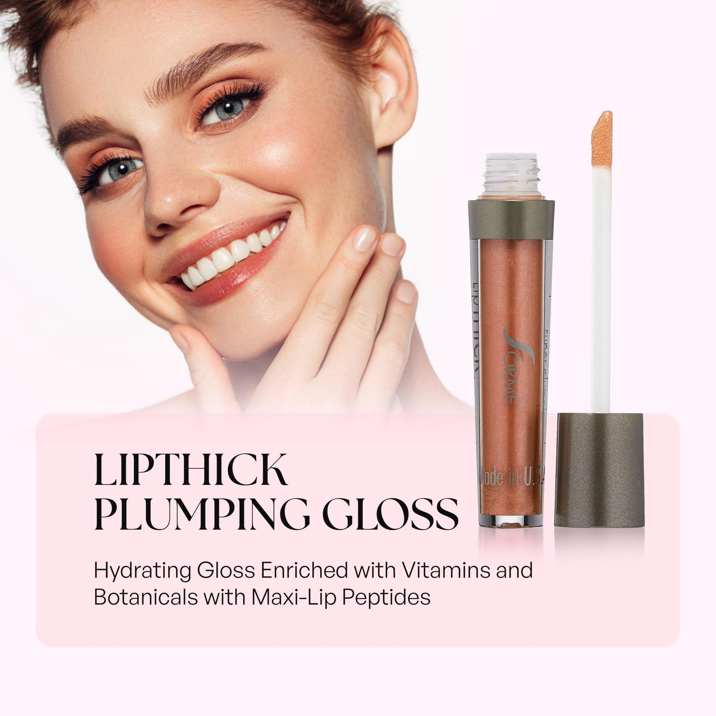 Sorme Treatment Cosmetics LipThick Gloss, Plumping for Shiny and Fuller Looking Lips with Maxi-Lip Peptides, Unveil Shade