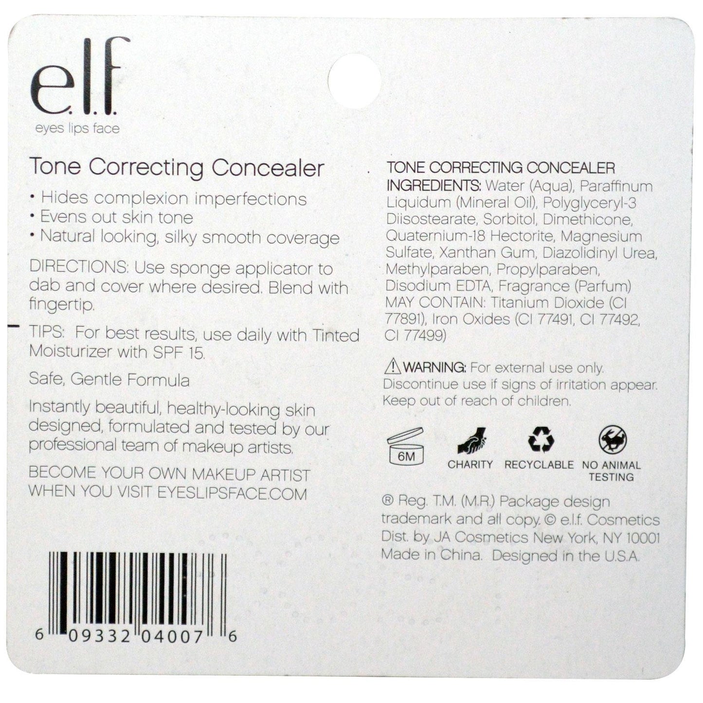 e.l.f. Essential Tone Correcting Concealer 4007 Rosey Beige by e.l.f. Cosmetics