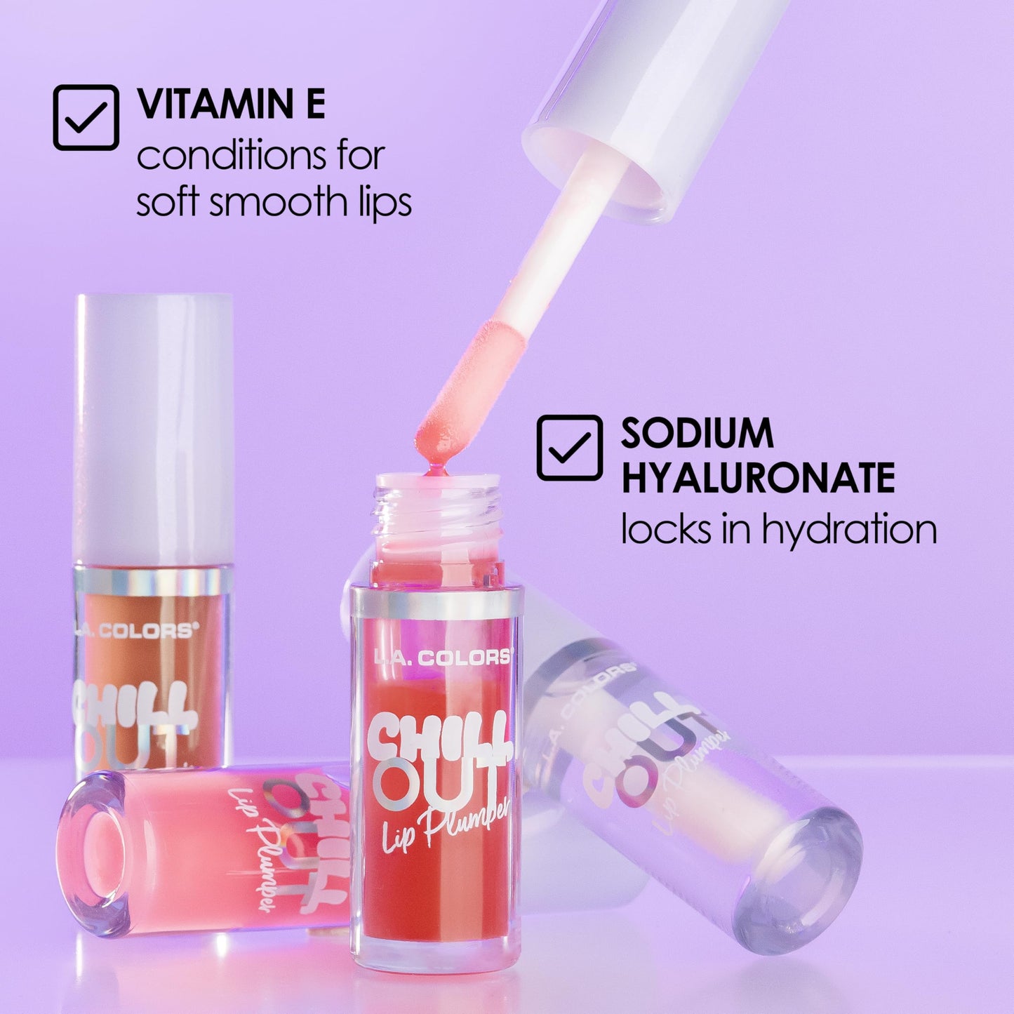L.A. COLORS Chill Out Lip Plumper, Pinky Cool CLG468
