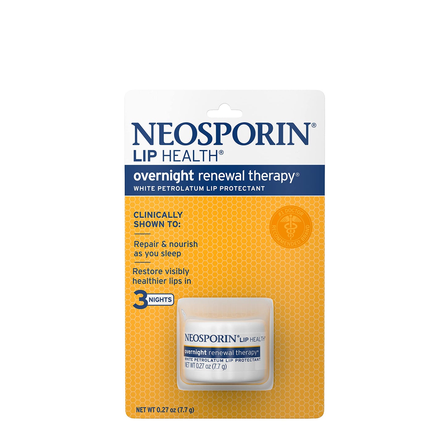 Neosporin Overnight Lip Health Renewal Therapy 0.27 Ounce Jar (8ml)