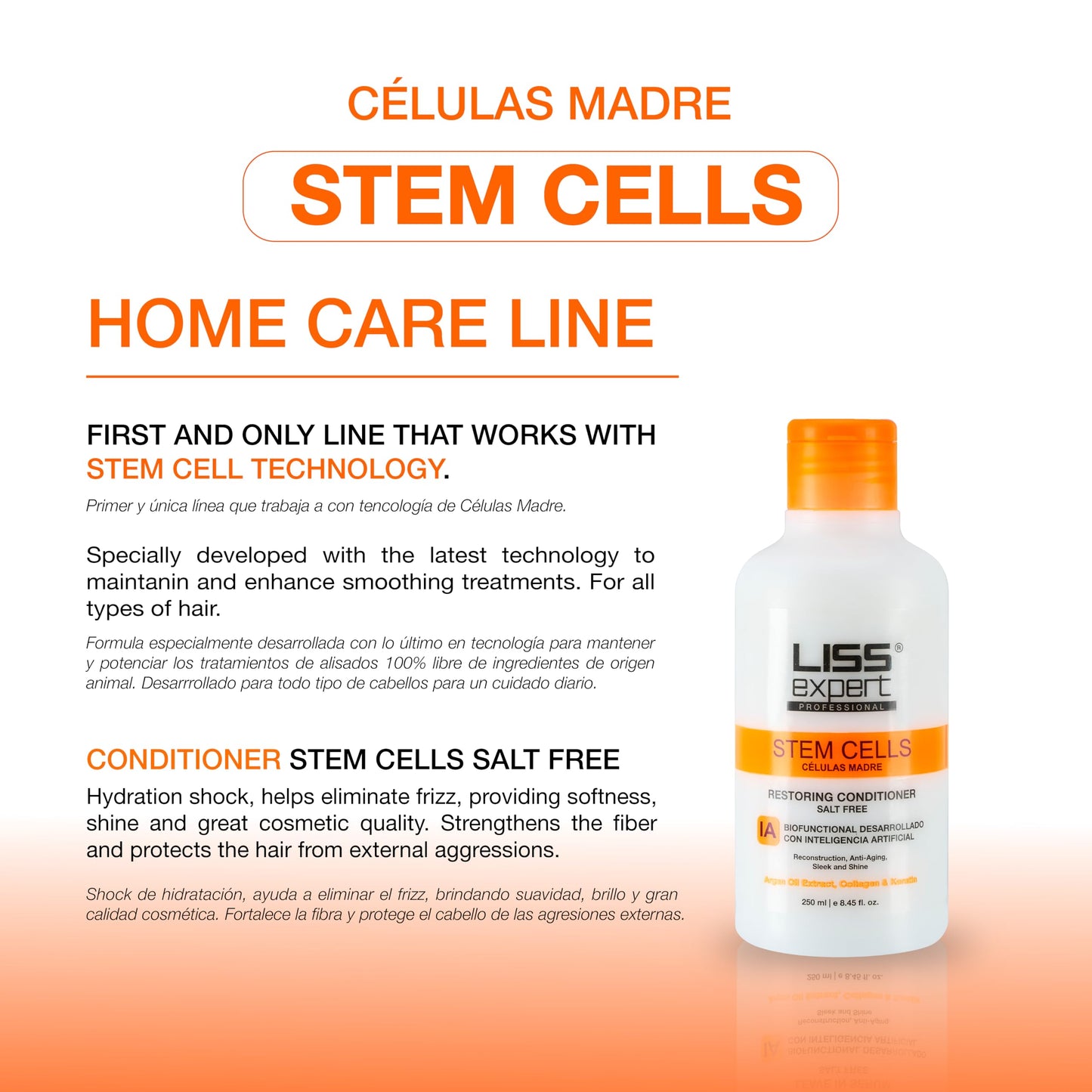 Liss Expert Professional Stem Cells Hair Organic Smoothing Treatment - Post Treatments Packages (7-CONDITIONER)