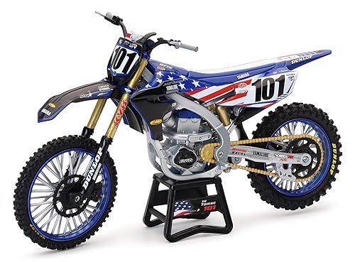 NewRay Toys Yamaha YZ450F Motocross of Nations Bike Eli Tomac Race Team Replica, 1:12 Scale, Kids, Gifts, Birthdays