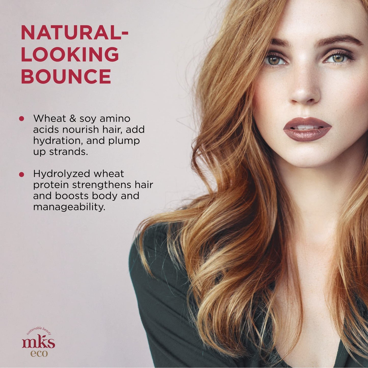 MKS eco Bounce, Original Scent - 4 fl oz - Volumizing Spray - Natural-Looking, Weightless Volume - Moroccan Argan Oil, Hemp Seed Oil & Panthenol