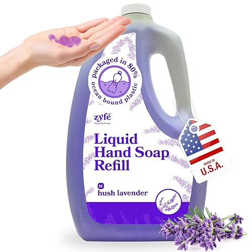 Vitamin Hand Soap - Liquid Hand Soap - Natural Plant Derived Moisturizing Handsoap with Essential Oil Fragrance Hush Lavendar - Soft Hand Wash