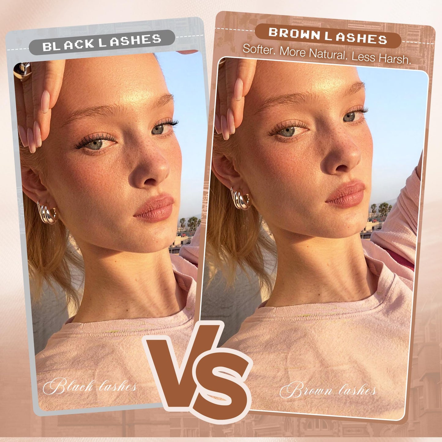 8MM Brown Lash Clusters Short Fluffy Individual Lashes with C Curl & Clear Band, Natural Look for Everyday Wear, Beginner-Friendly - Barely There Beauty and Personal Care Mavphnee