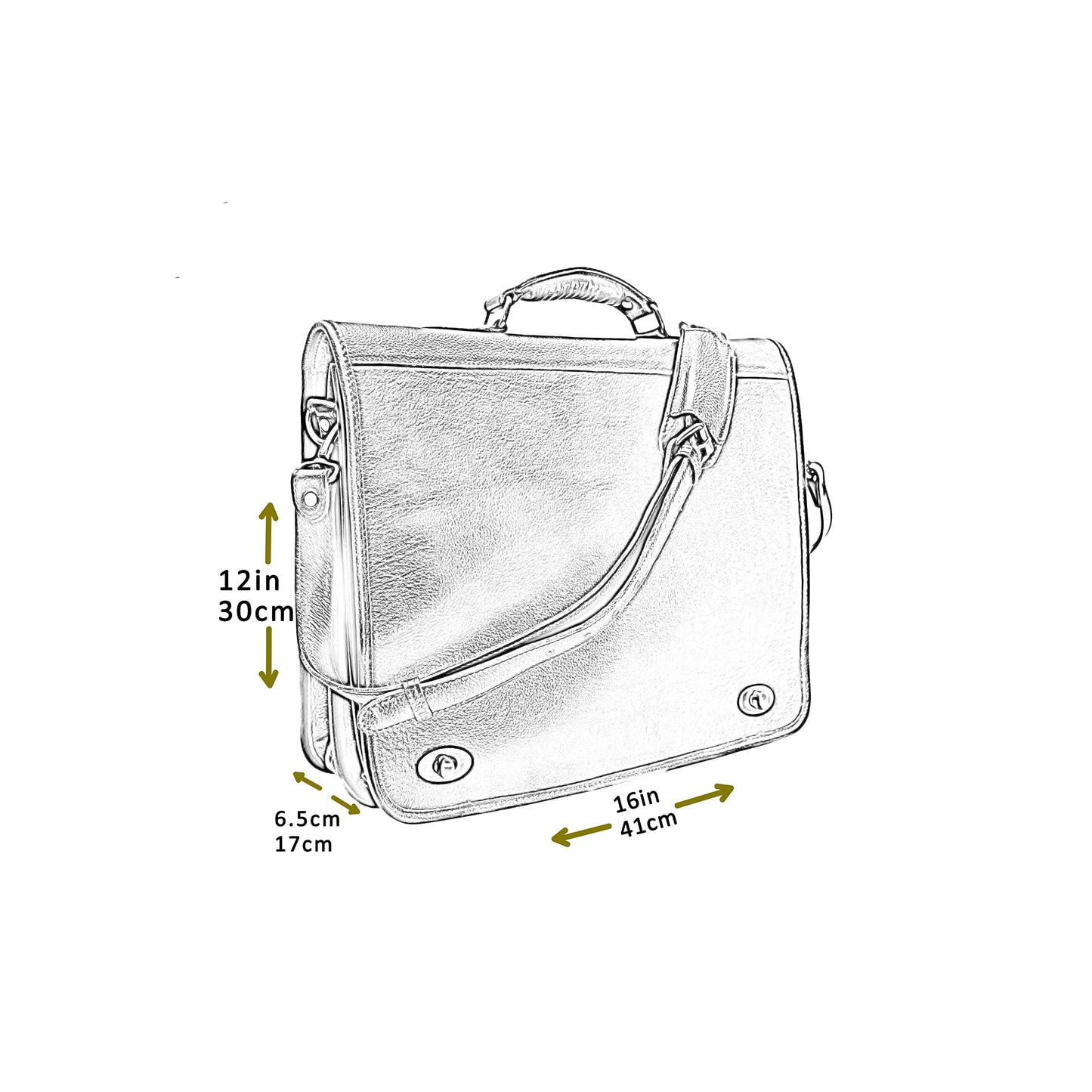 ARTISTRY ARTS 16 Inch Handcrafted GENUINE Leather briefcases Travel Laptop Messenger Bags for Men and Women Best Office School College Work Satchel