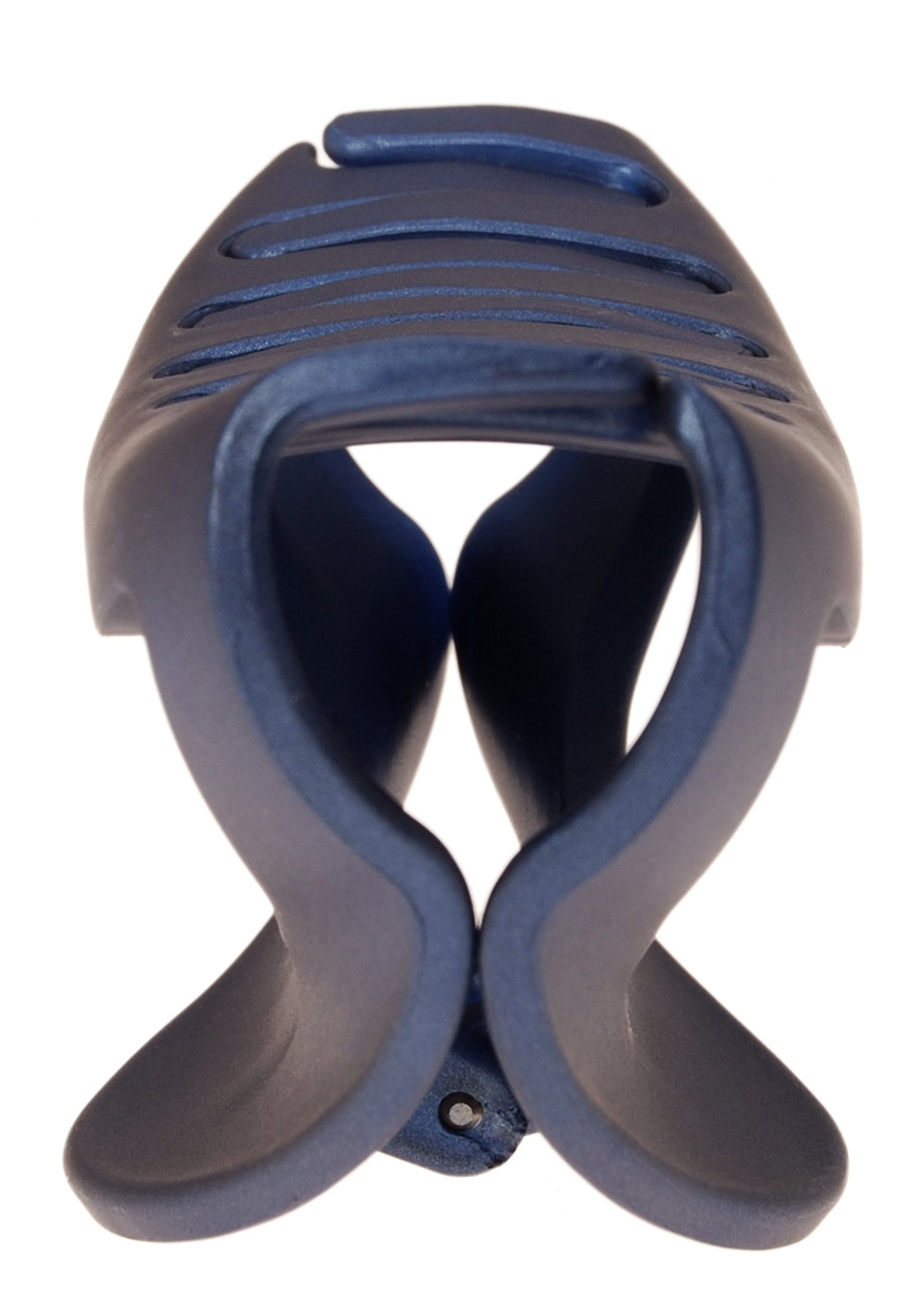 France Luxe Large Cutout Curve Claw Clip - Matte Navy
