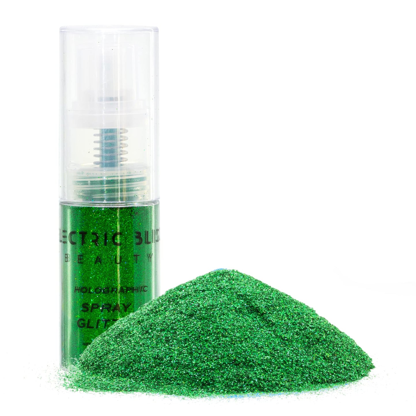 Green Holographic Glitter - 30g Loose Spray for Face, Hair, Eye and Body - Rave and Festival Accessories, Cosmetic Makeup for Women