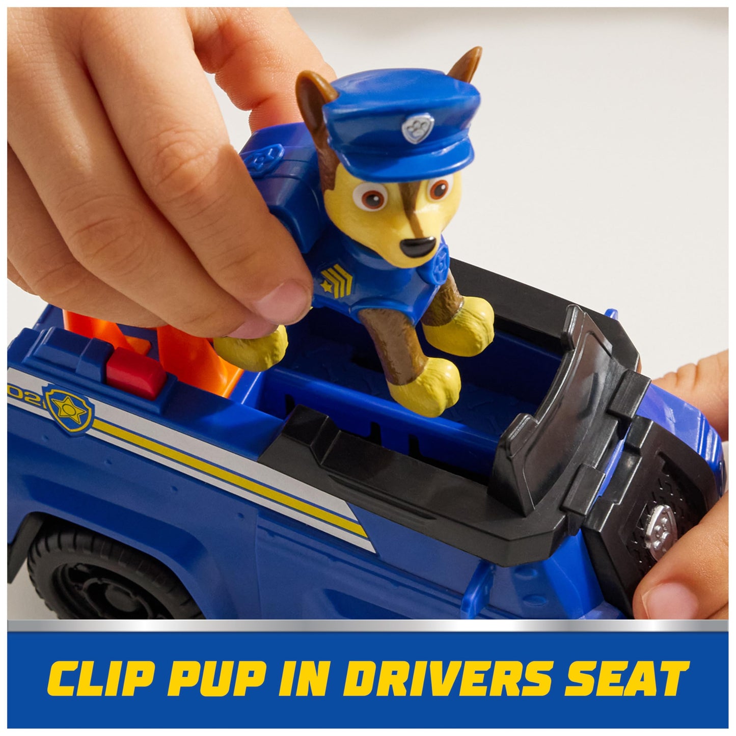 PAW Patrol, Chase’s Patrol Cruiser, Toy Car with Collectible Action Figure, Sustainably Minded Kids Toys for Boys & Girls Ages 3 and Up