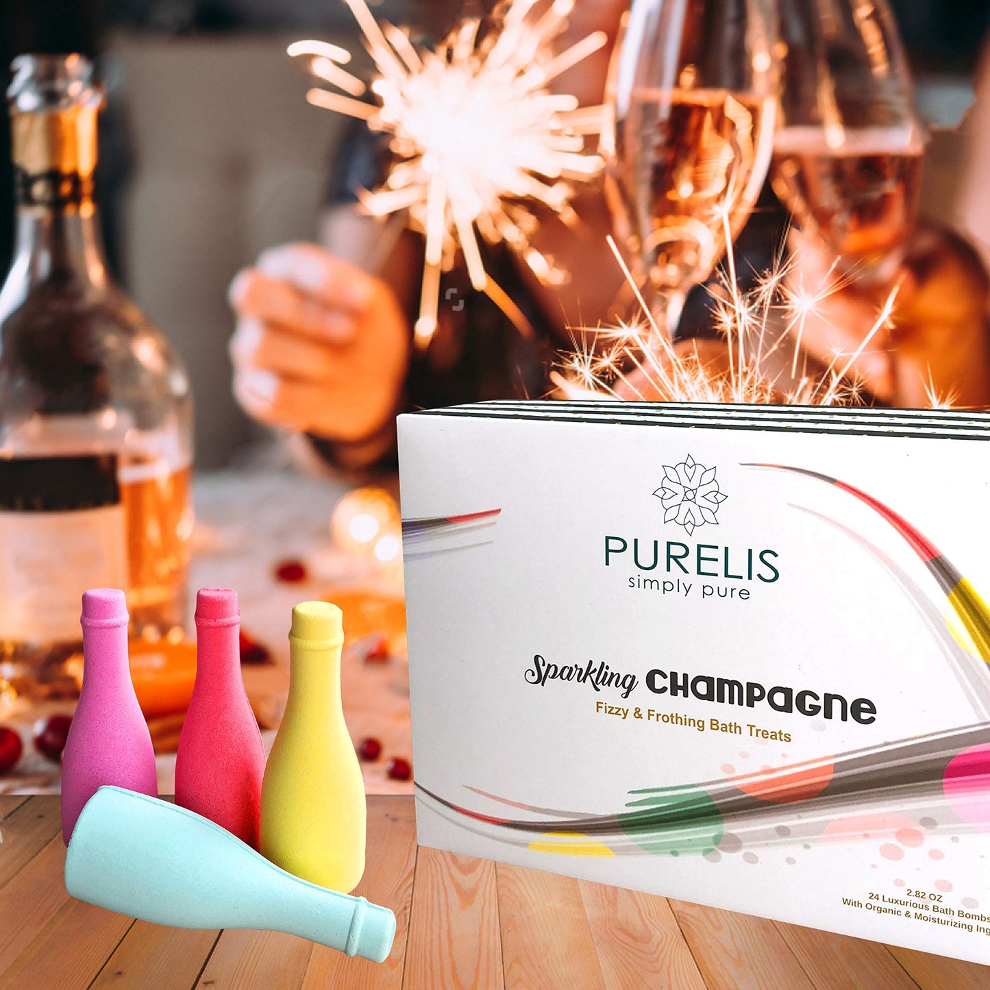 Bulk Organic Bath Bombs Gift Set. Wedding Favors & Party Favors for Adults. Dry Skin Moisturize Bath Balls Individually Wrapped Bath Bombs for Women…