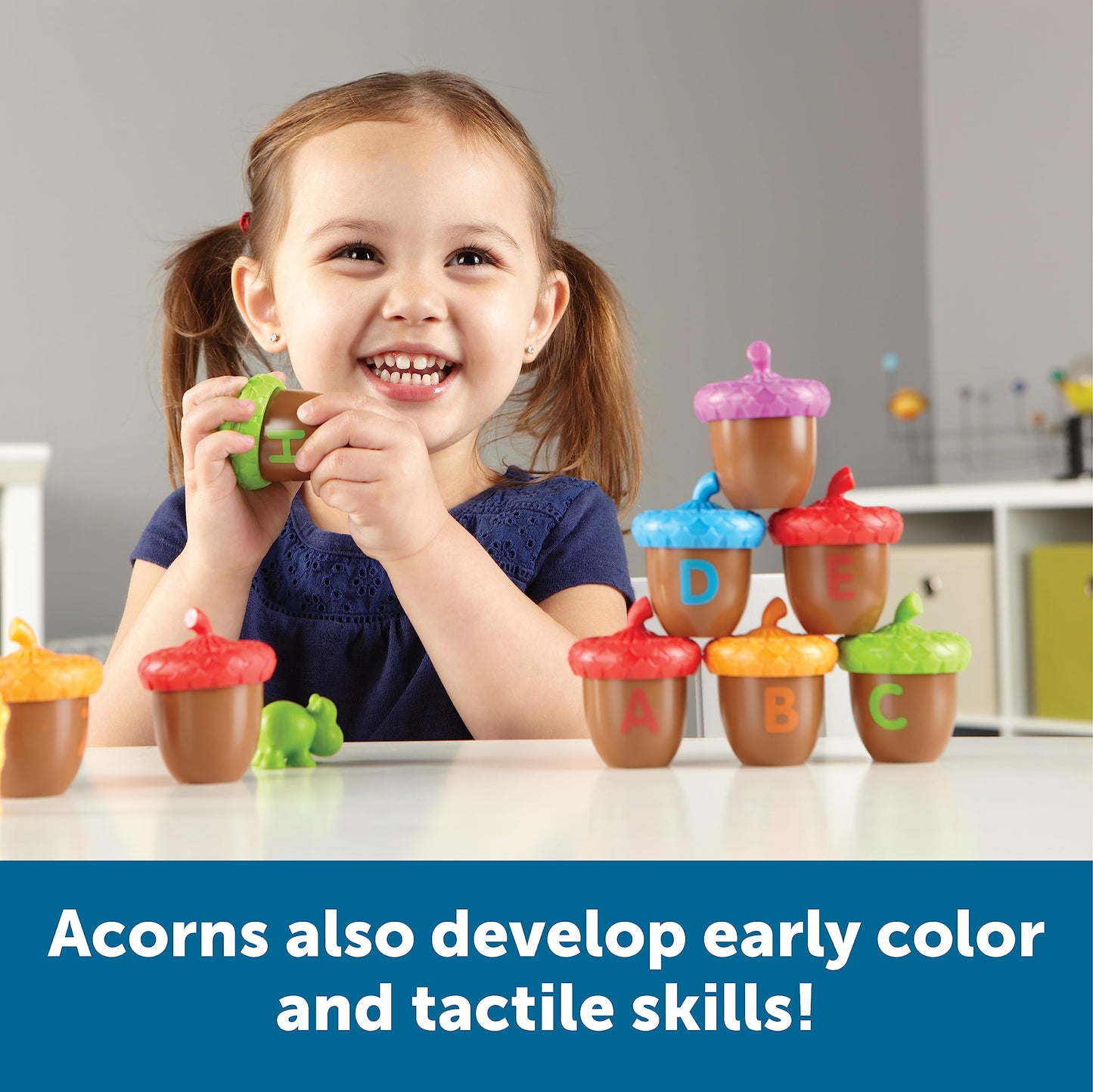 Learning Resources Alphabet Acorns Activity Set – 78-Piece Educational Toy for Toddlers, Letter Recognition, Homeschool, Visual & Tactile Learning, Ages 3+