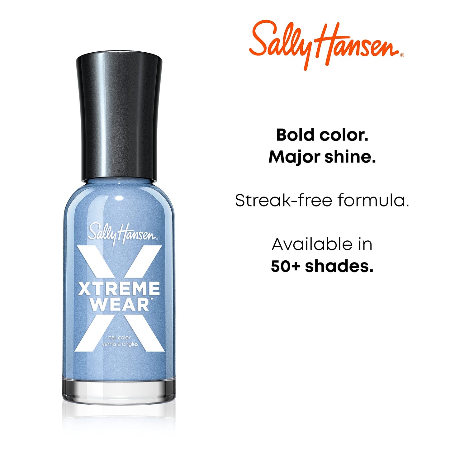 Sally Hansen Xtreme Wear Nail Polish, Streak-Free, Shiny Finish, Long-Lasting Nail Color, Jazzy Jade, 0.4 fl oz