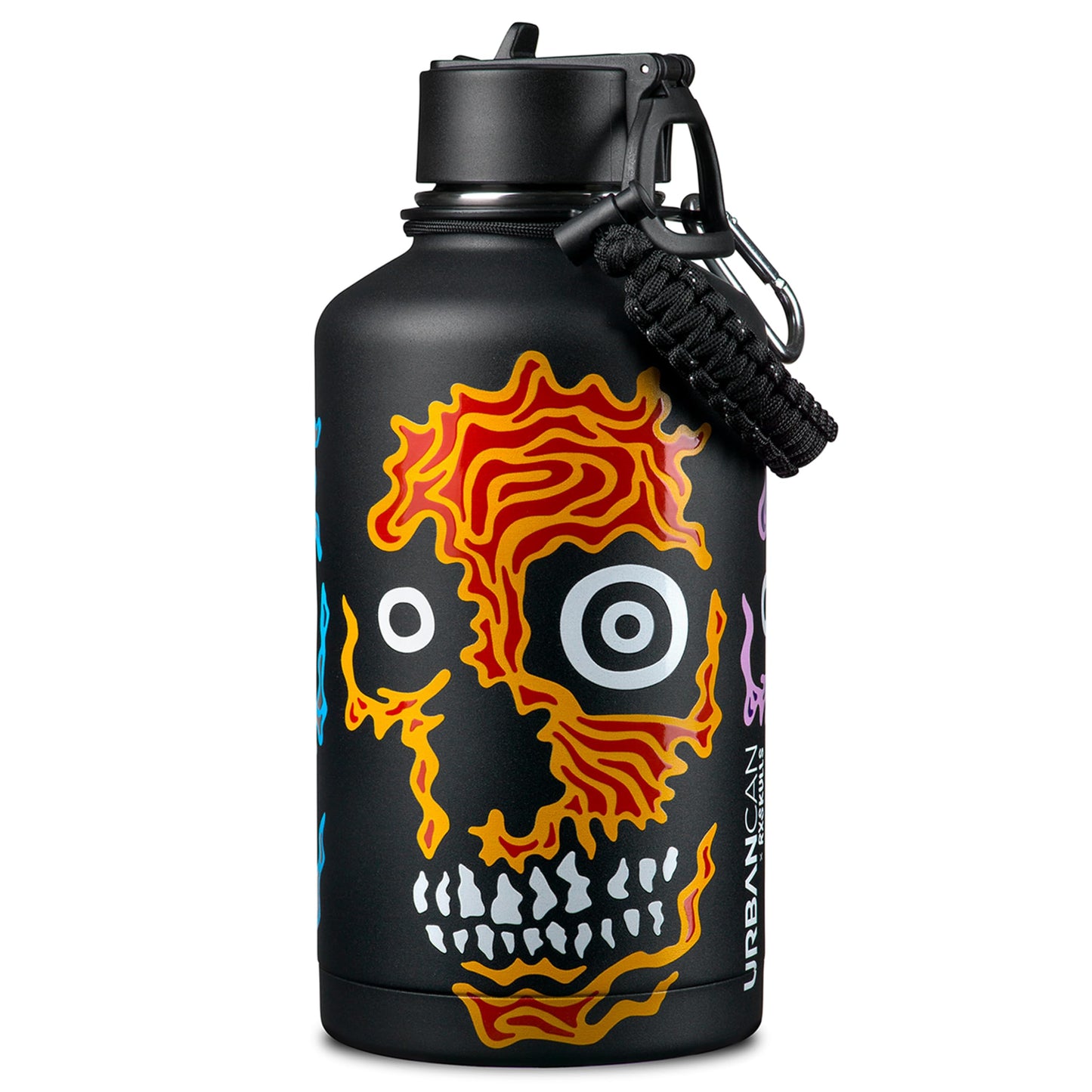 URBANCAN 64 oz Insulated Water Bottle with Straw, Chug & Cap Lids - Drink In Style with Stainless Steel Water Bottles for Sports, Gym & Travel…