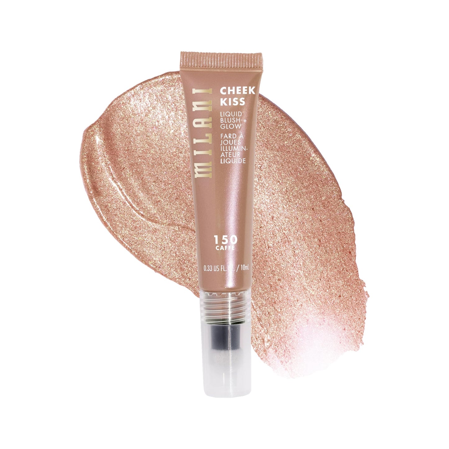 Milani Cheek Kiss Liquid Blush + Glow, Creamy 2-in-1 Blush for Cheeks and Highlighter Makeup for Dewy, Radiant Finish - 150 Caffe