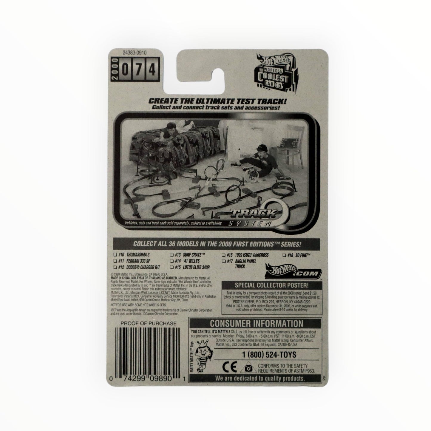 Hot Wheels 2000 First Editions '41 Willys #074 1:64 Scale