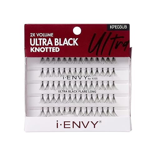 iEnvy KISS Ultra Black Individual Lashes Ultimate Volume 70 Individual Long Lashes False Lashes