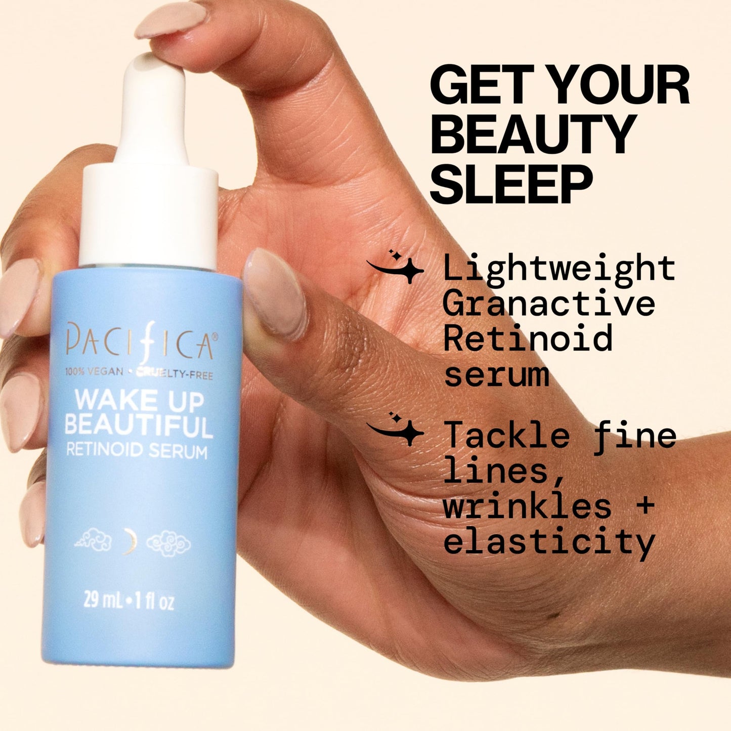 Pacifica Retinol Serum for Face - Wake Up Beautiful Retinoid Night Face Serum - Anti-Aging Skin Care & Skin Brightening - Retinol, Collagen