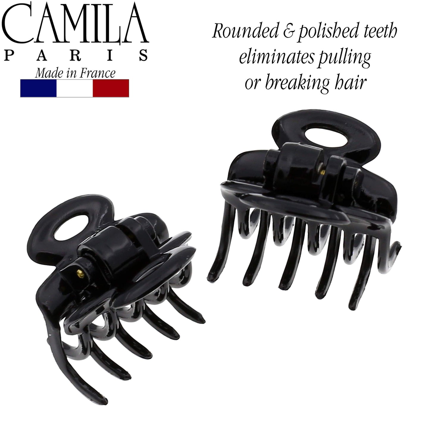 Camila Paris CP2/2 French Hair Clip for Women, Set of 2 Small 1 inch Girls Hair Claw Clips Jaw Fashion Durable and Styling Hair Accessories for Women